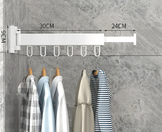 SpaceSave? Retractable Wall Mount Clothes Rack image