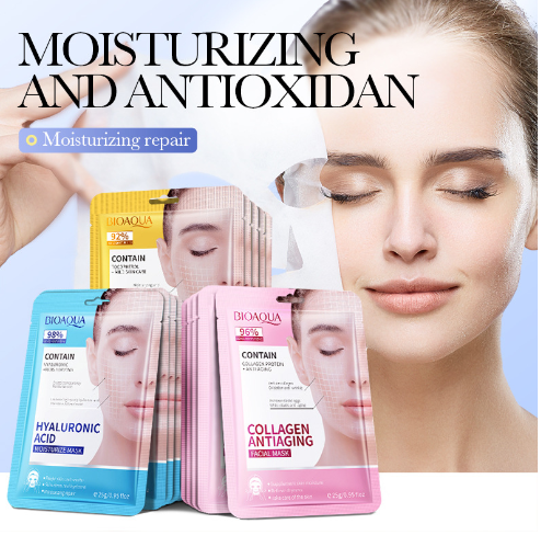 BIOAQUA Retinolo Collagene Anti Rughe Maschere Per Il Viso Idratante Anti-età sbiancante Maschera Per Il Viso Prodotti Per La Cura Della Pelle Del Viso image