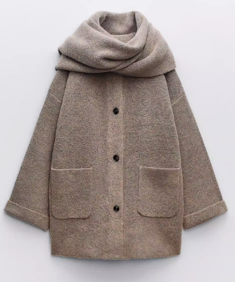 Knitted overcoat coat image