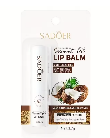 Coconut Lip Balm - Lasting Nourishment and Moisture for Men and Women - Daily Care Lip Balm image