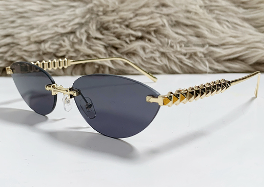 Square Rimless Punk Sunglasses Men 2025 Luxury Brand Vintage Steampunk Frameless Polygon Double Beam Sun Glasses For Male UV400 image