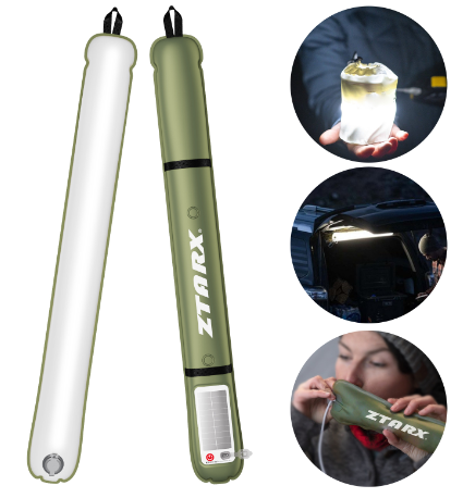 Solar-powered inflatable lamp image