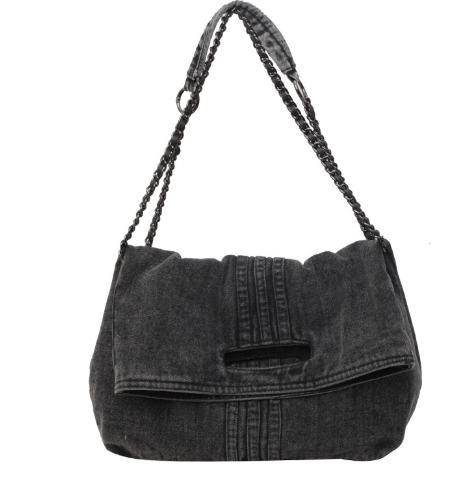 Denim Shoulder Bag Purse image