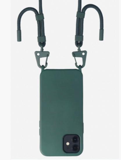 Silicone cross-body strap phone case image
