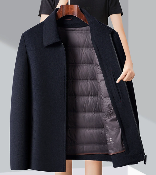 Cashmere coat men's down image