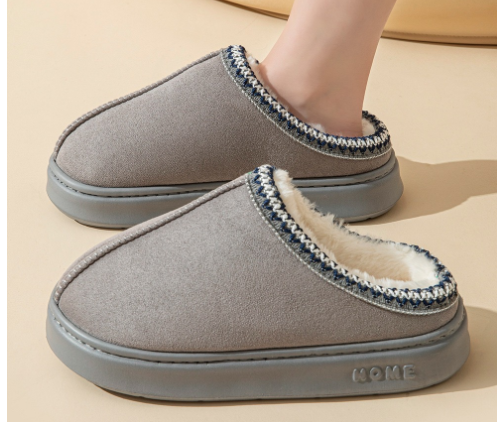 Platform Fluffy Slippers Women House Flats Fashion Plush Winter Designer Shoes Ladies Home Elegant Casual Footwear Large Size image