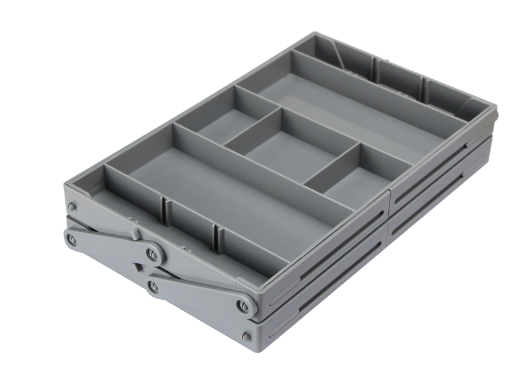 Drawer Organizer Tray 2/3 Tier Kitchen Organizer Box Desktop Storage Box Expandable Foldable Cosmetics Jewelry Compartments Box image