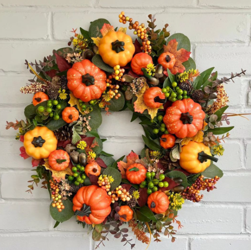 Pumpkin Harvest Festival Wreath image