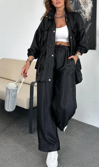 Modische Oversize-Jacke und Hose Set image