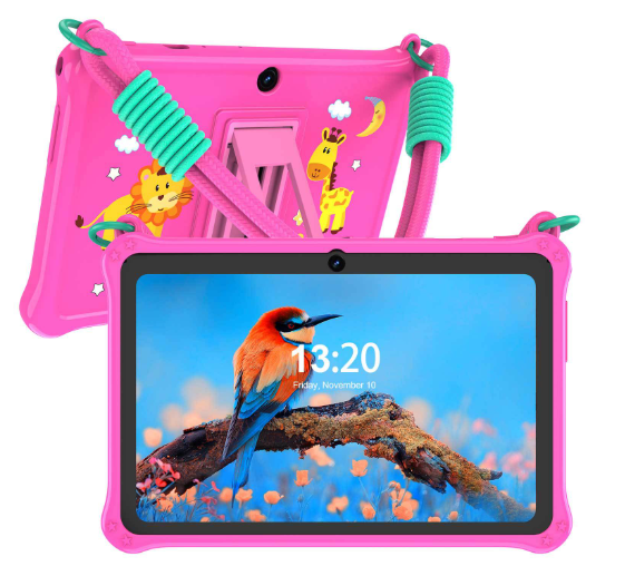 Tablet Para Niñas Pritom 7'' 32GB y 4GB de memoria RAM Android 13 Tableta Con Funda Color Rosa image