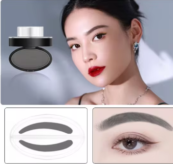 Eyebrow Powder Stamp Tint Stencil Kit Cosmetics Professional Makeup Waterproof Eye Brow Stamp Lift Eyebrow Enhancers Stencil Kit image