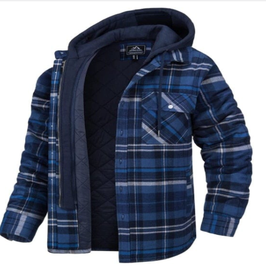 Quilted Lined Flannel Shirt Jacket image