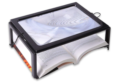 Stereo folding stand magnifying glass image