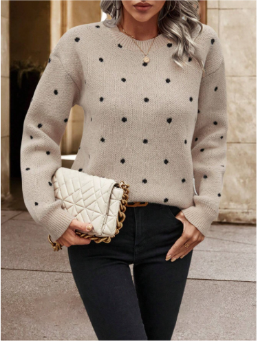 Zara Polkadot Trui - Casual en Stijlvol voor Dames in de Herfst en Winter image