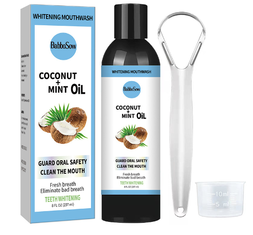 Coconut oil mouthwash cleans the mouth and beautifies teeth image