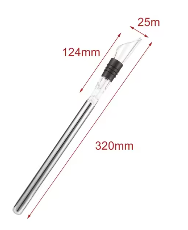 Ijswijn Koeler Stick Met Wijnschenker Roestvrijstalen Koelstok Koeler Biersap Drank Bevroren Stick Bar Party Tool image
