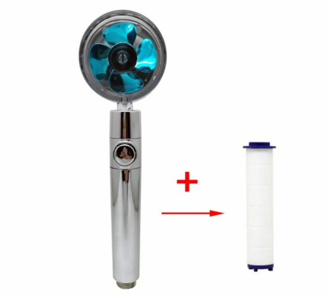 360 Rotated Rainfall Shower Head High Pressure Water Saving Spray Shower Head Bathroom Hand-held Pressurized Massage Shower Head image